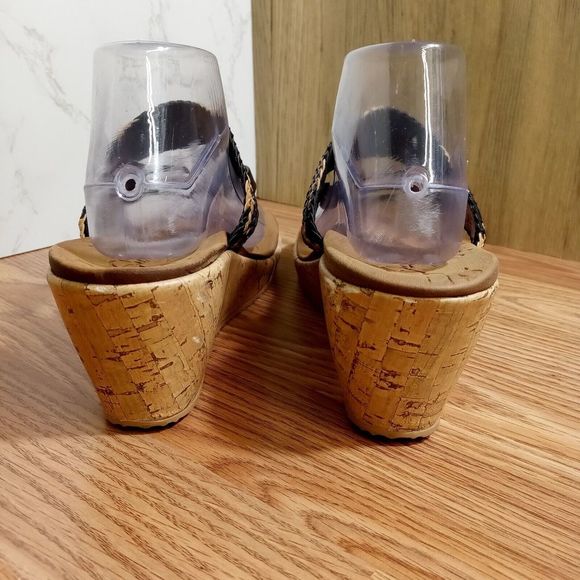 Skechers Luxe Foam Wedge Sandals Womens Sz 11 EU 41 Thong Slip On 38533 - Picture 4 of 16